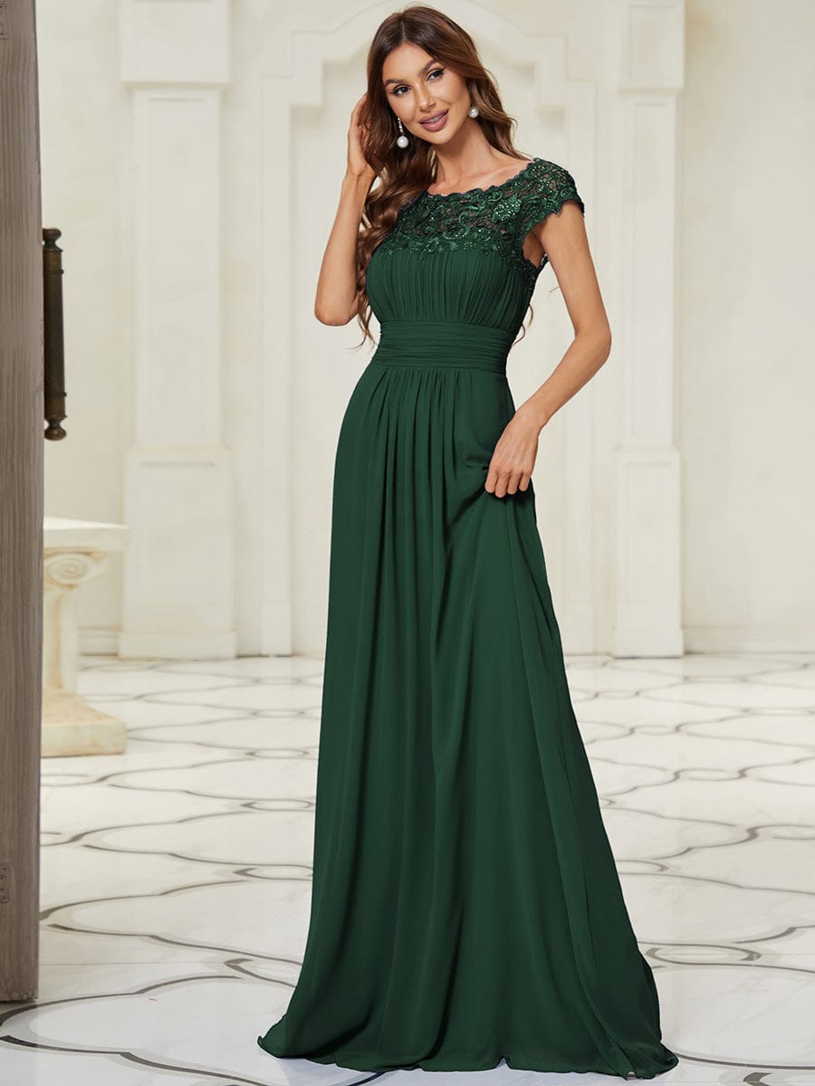 Maxi Long Empire Waist A Line Bridesmaid Dress