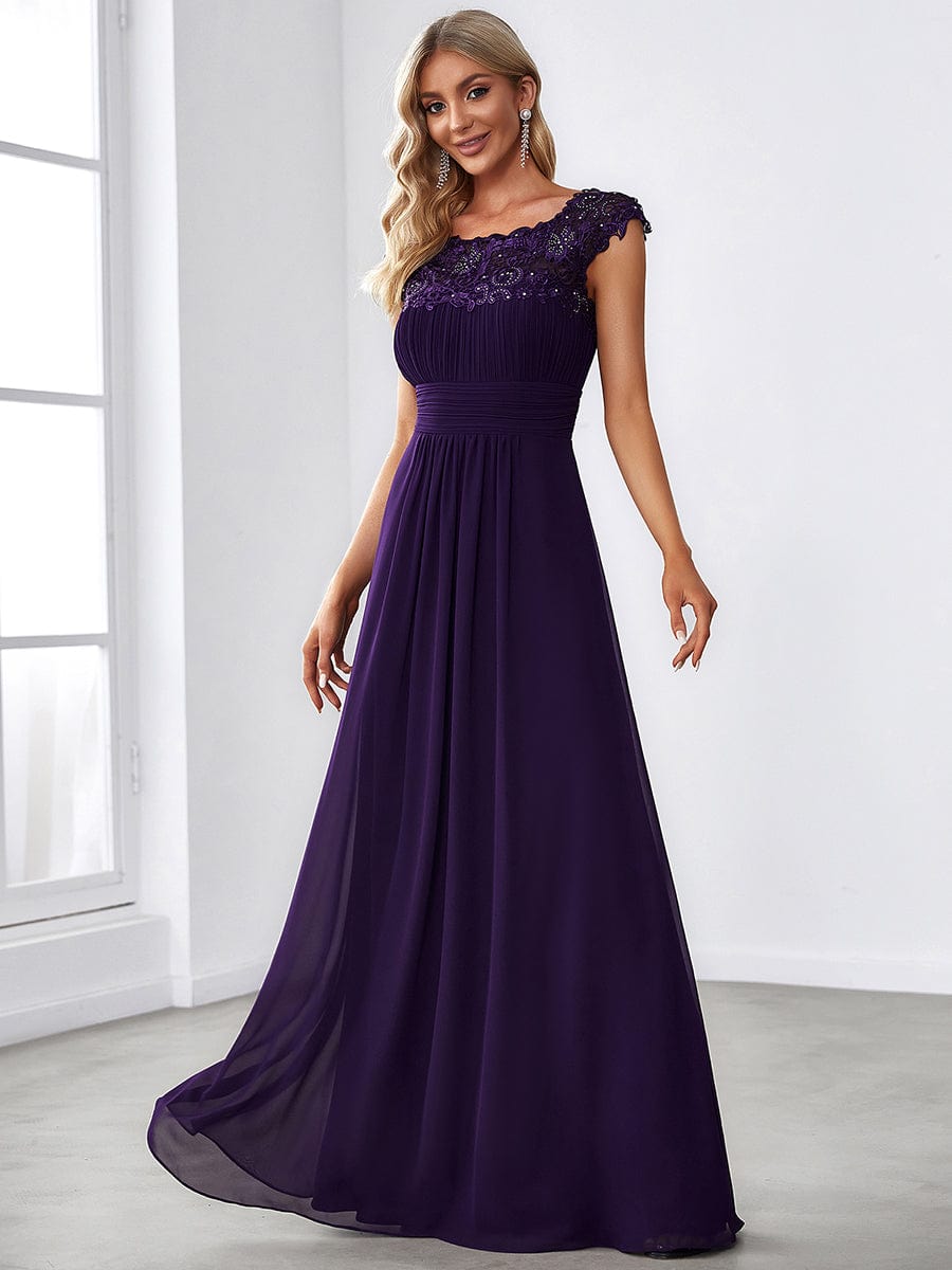 Maxi Long Empire Waist A Line Bridesmaid Dress