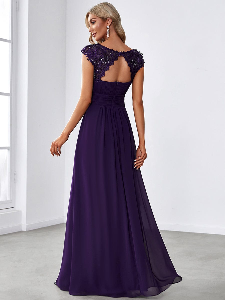 Maxi Long Empire Waist A Line Bridesmaid Dress