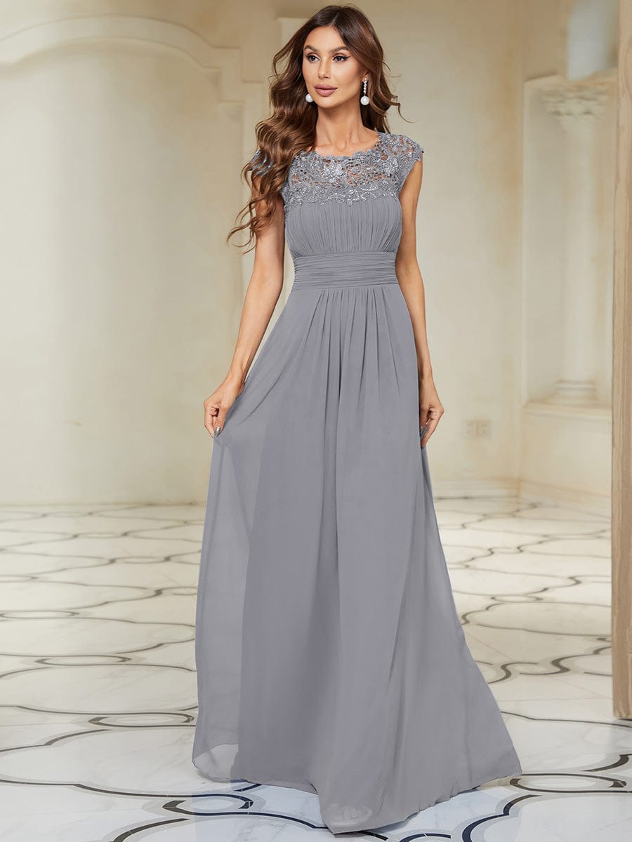 Maxi Long Empire Waist A Line Bridesmaid Dress