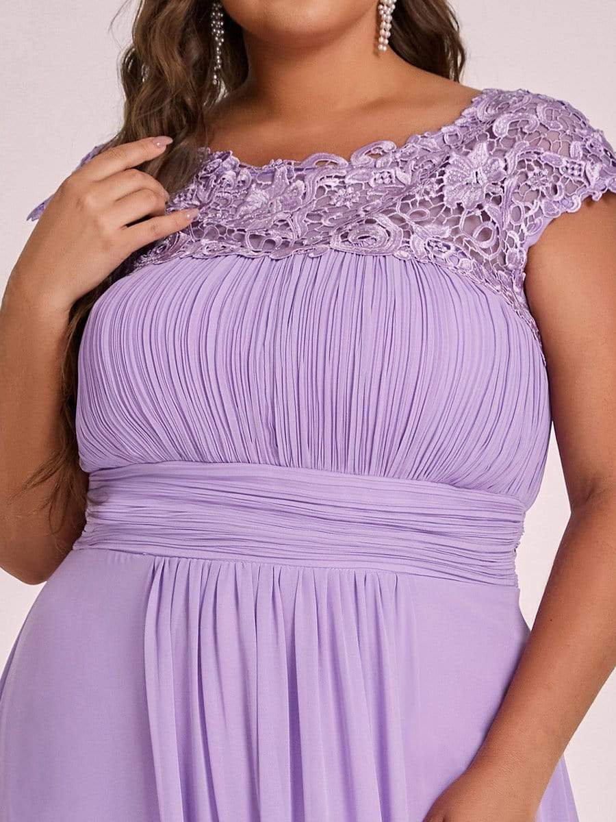 Elegant Flattering Maxi Plus Size Evening Dress