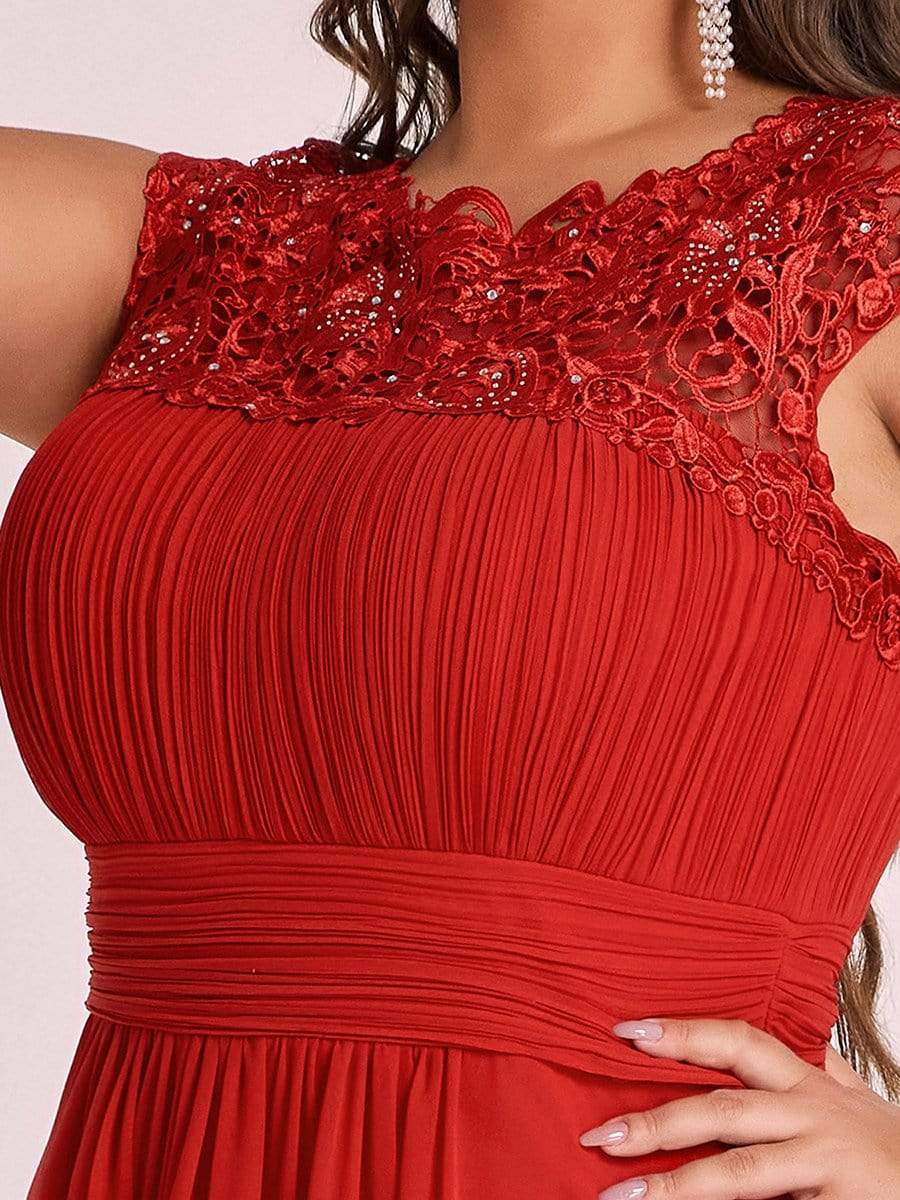 Elegant Flattering Maxi Plus Size Evening Dress