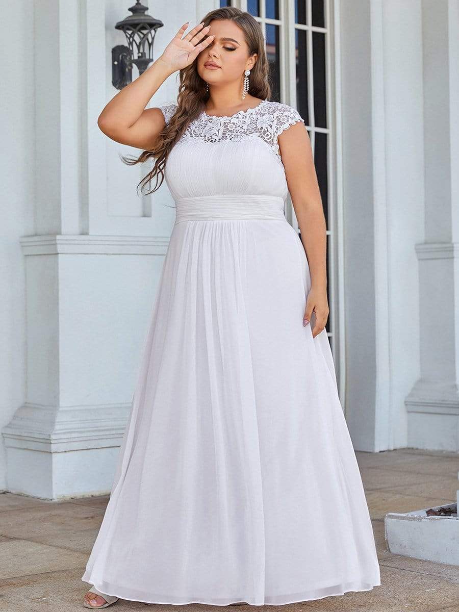 Elegant Flattering Maxi Plus Size Evening Dress