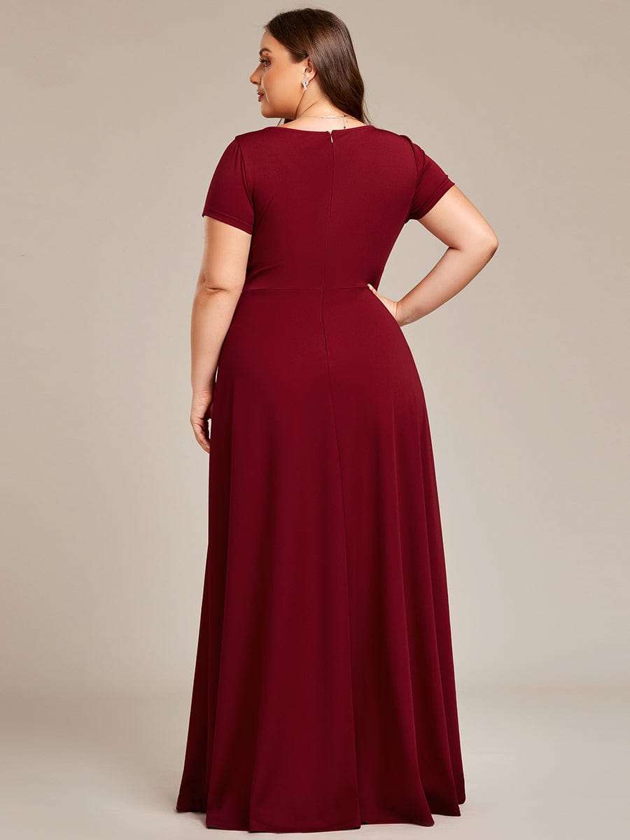 Simple Plus Size Empire Waist A-Line Bridesmaid Dress