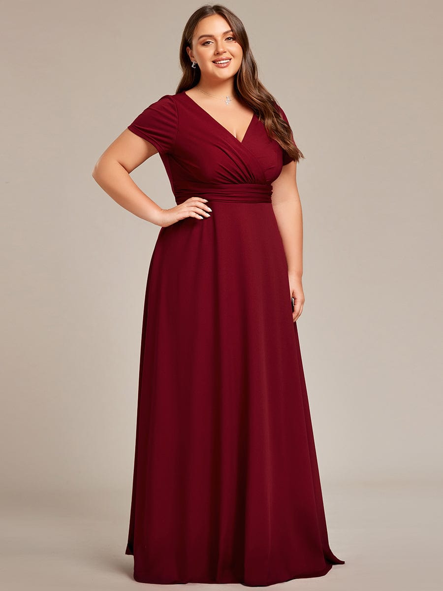 Simple Pleated Empire Waist A-Line Bridesmaid Dress