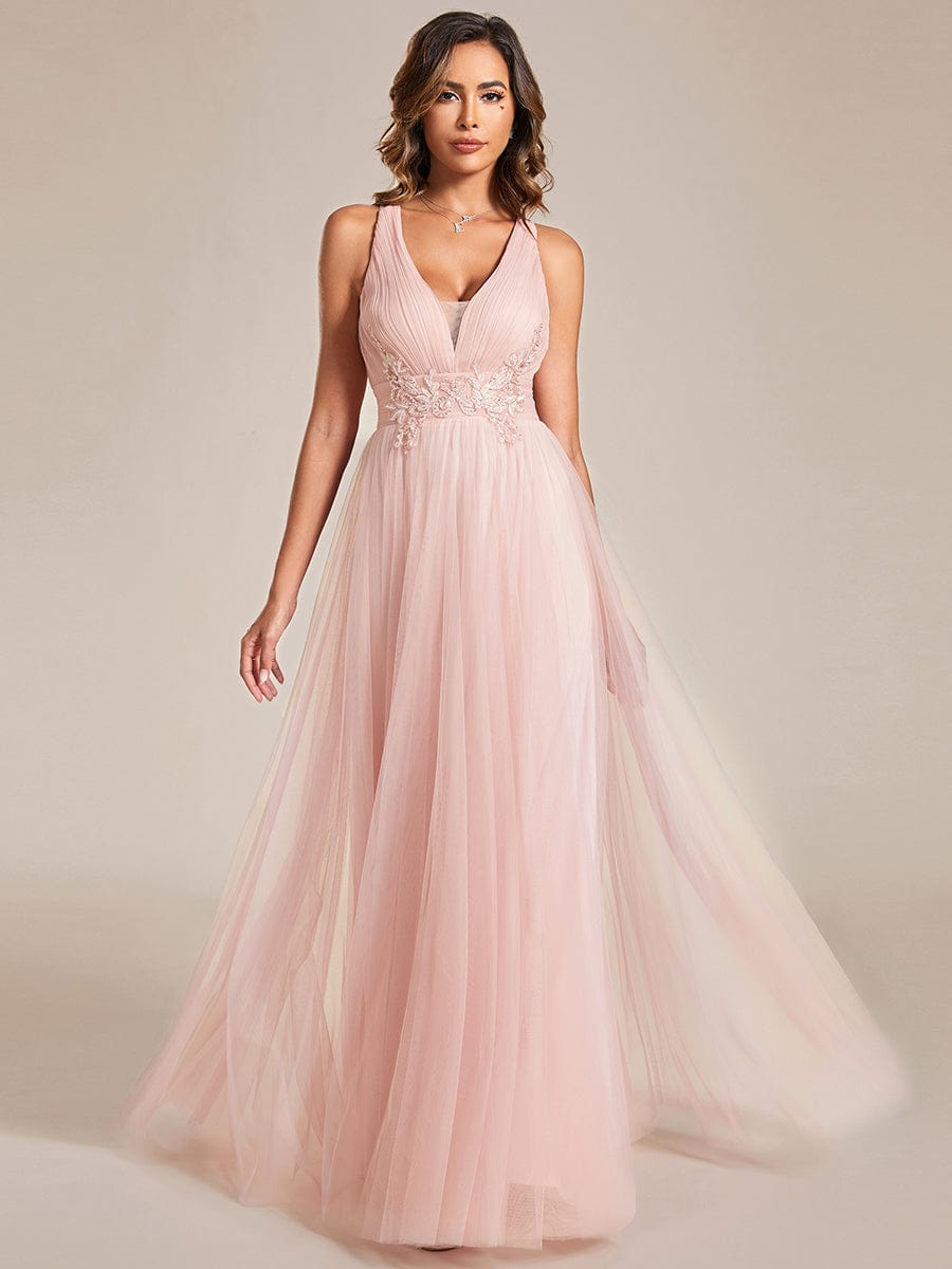 Elegant Sleeveless V-Neck A-Line Bridesmaid Dress