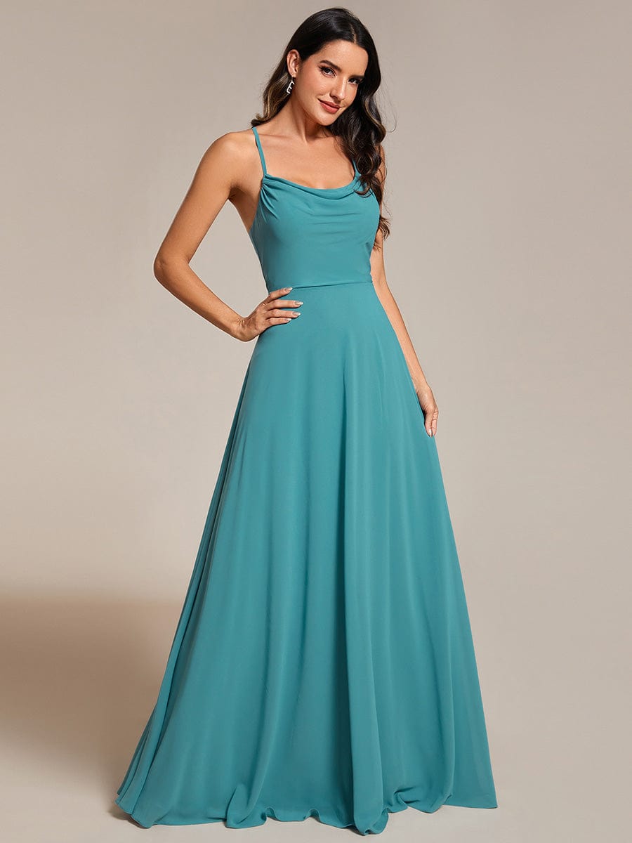 Adjustable Spaghetti Strap Chiffon A-Line Bridesmaid Dresses