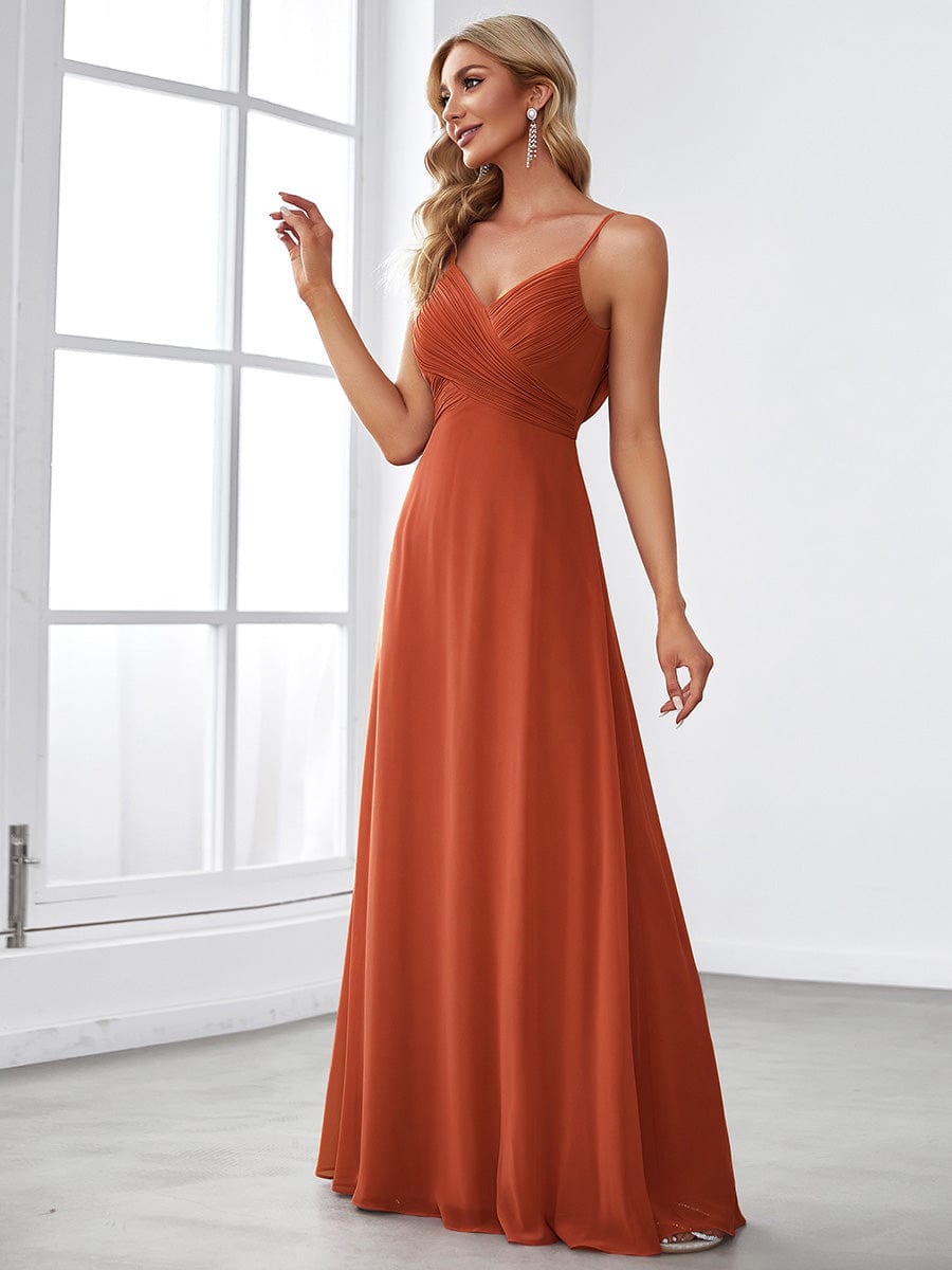 Custom Size Sweetheart Draped Back Floor Length Bridesmaid Dress