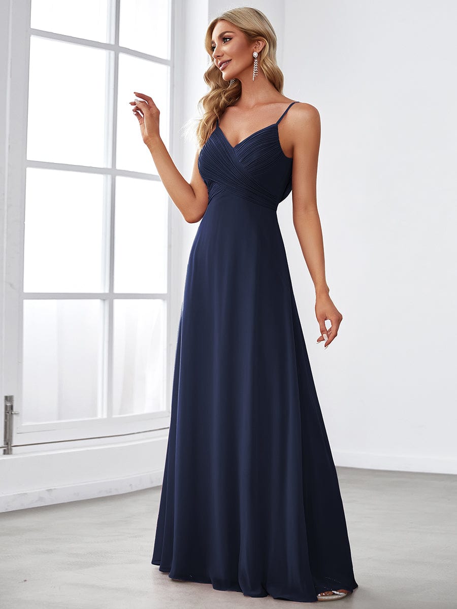 Custom Size Sweetheart Draped Back Floor Length Bridesmaid Dress