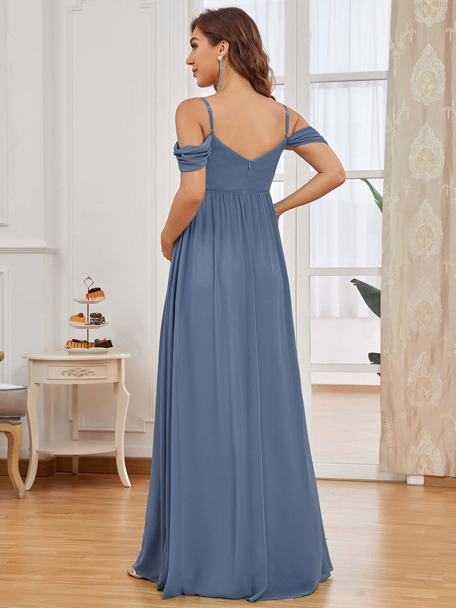 Off The Shoulder Spaghetti Straps Maxi Maternity Wedding Guest Dress