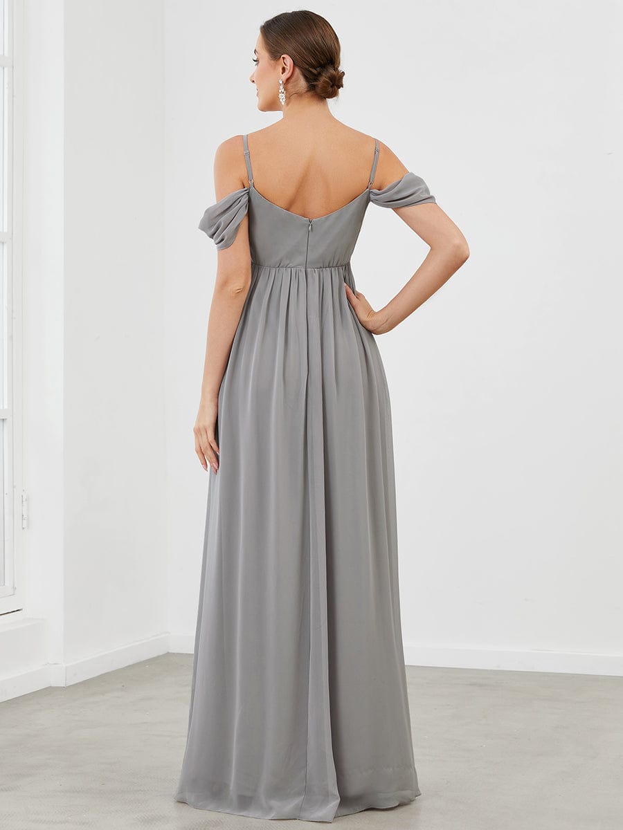 Off The Shoulder Spaghetti Straps Maxi Maternity Wedding Guest Dress