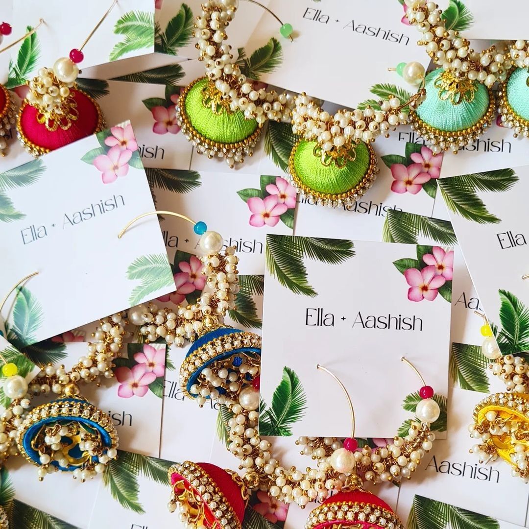 Earrings with customized packaging