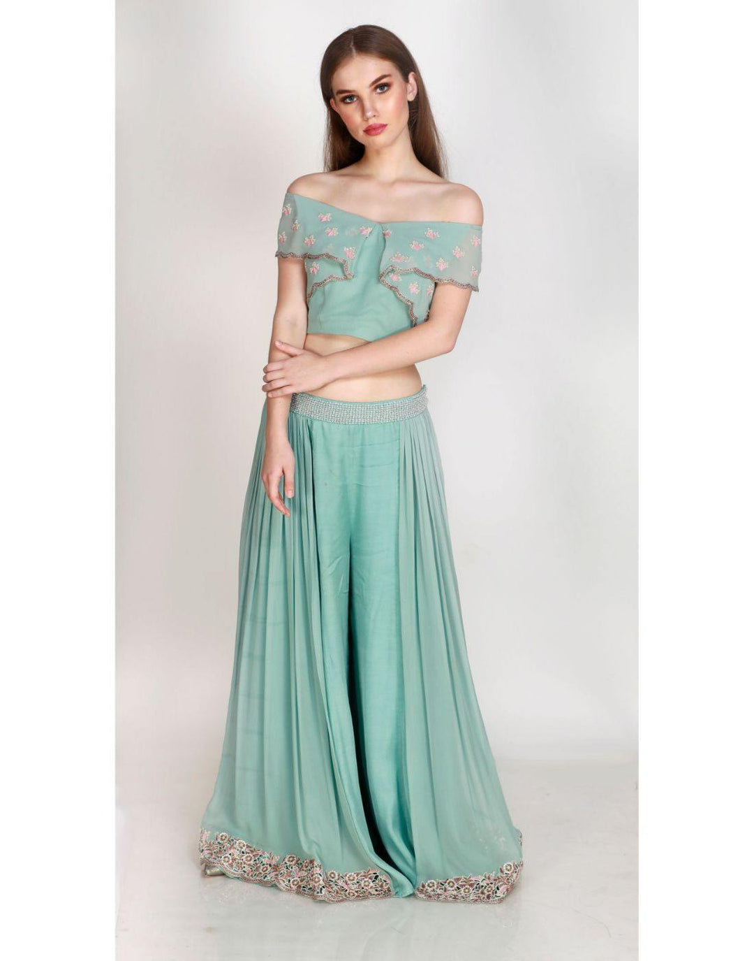 Crop Top and Pleated Pants 2pcs Set – Veira Trending Shop