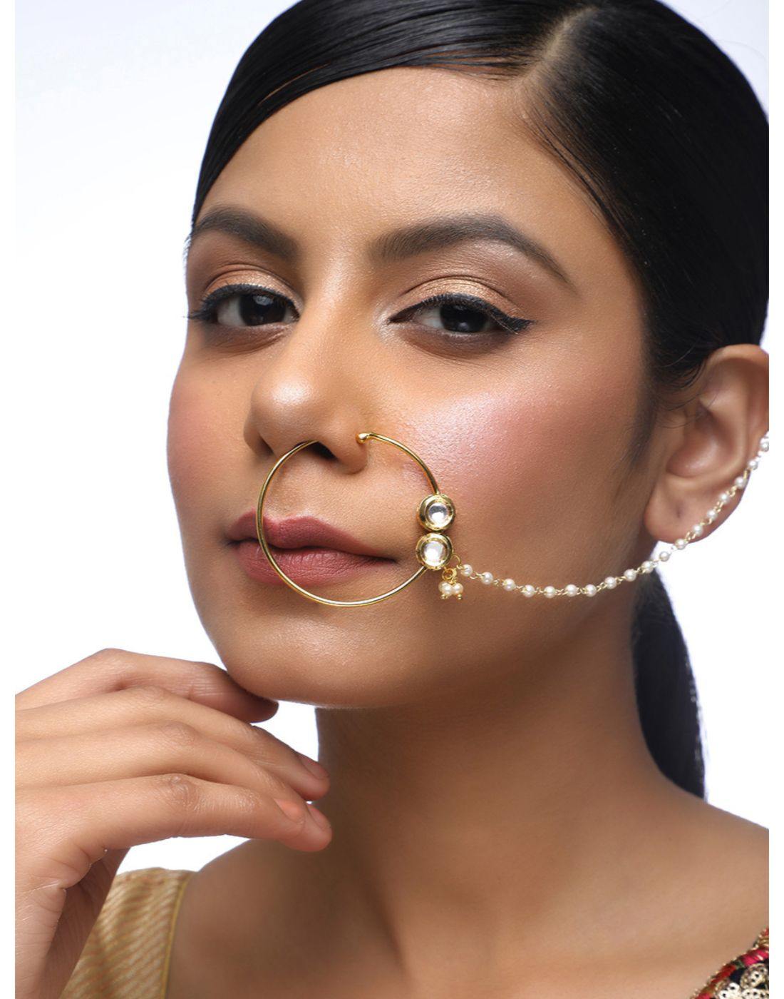 Fashion Accessories Silver, Antique and Golden Plated Nose Ring for Women