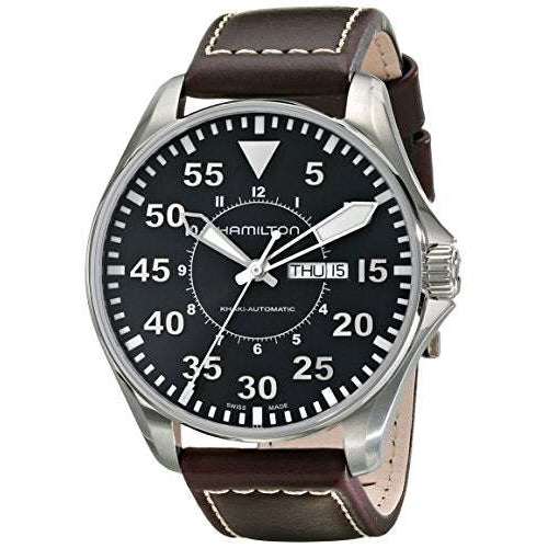 HAMILTON KHAKI AVIATION PILOT DAY DATE AUTO 46 MM MEN WATCH