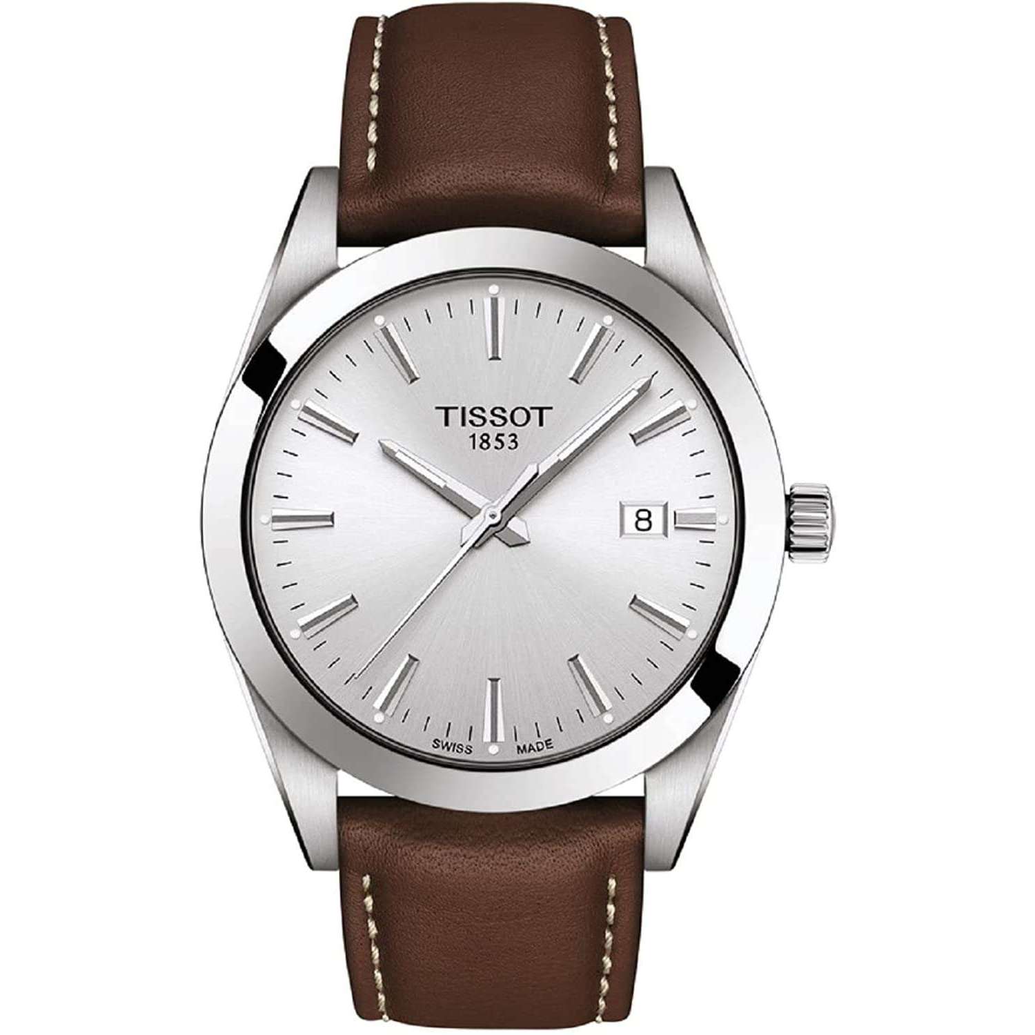 ティソ] TISSOT GENT XL クラッシック ブラック文字盤 レザー-