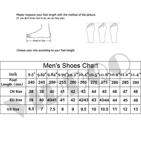 shoe chart inches - Haval