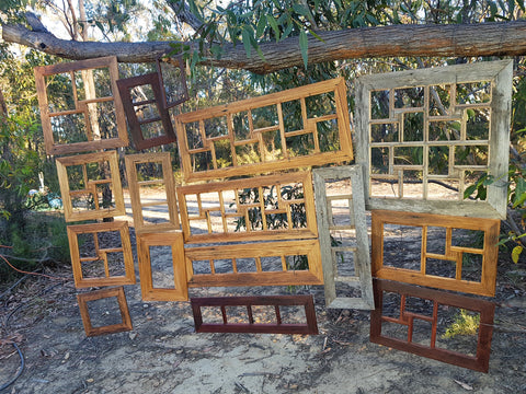Multi collage photo frames in rustic salvaged timbers Australian made and available online