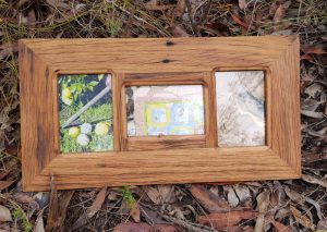 3 opening rustic timber multi picture frame