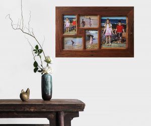 Recycled Australian Timber 5 opening family multi photo picture frame