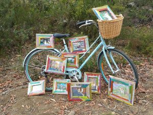 Single Colourful Frames with Bike