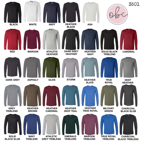 Bella+Canvas Long-Sleeve T-Shirt – Oh Be Cozy