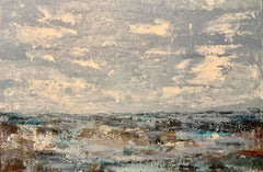 Original acrylic painting by Ottawa-Based artist Mireille Laroche entitled Horizon, 36 by 24 inch
