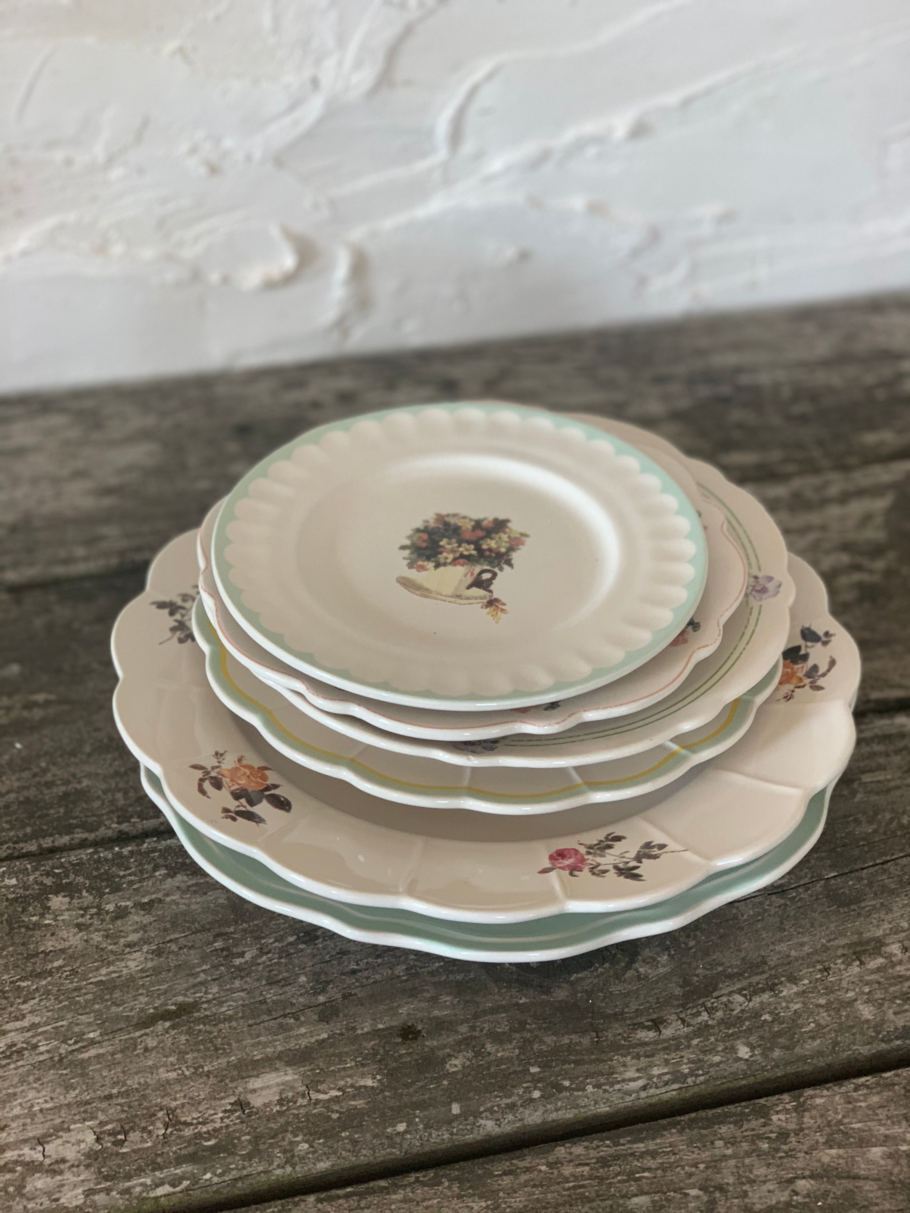 Collection Of 6 Antique Inspired Floral Dishes Lauren Liess   PhotoJun18 52548PM 