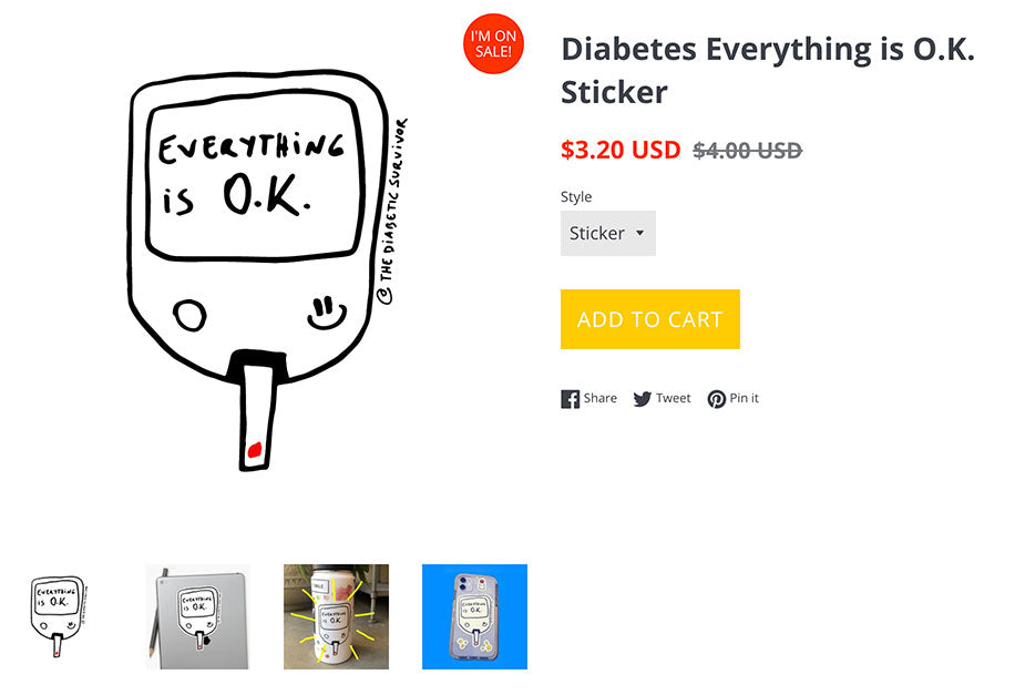 Diabetes stickers