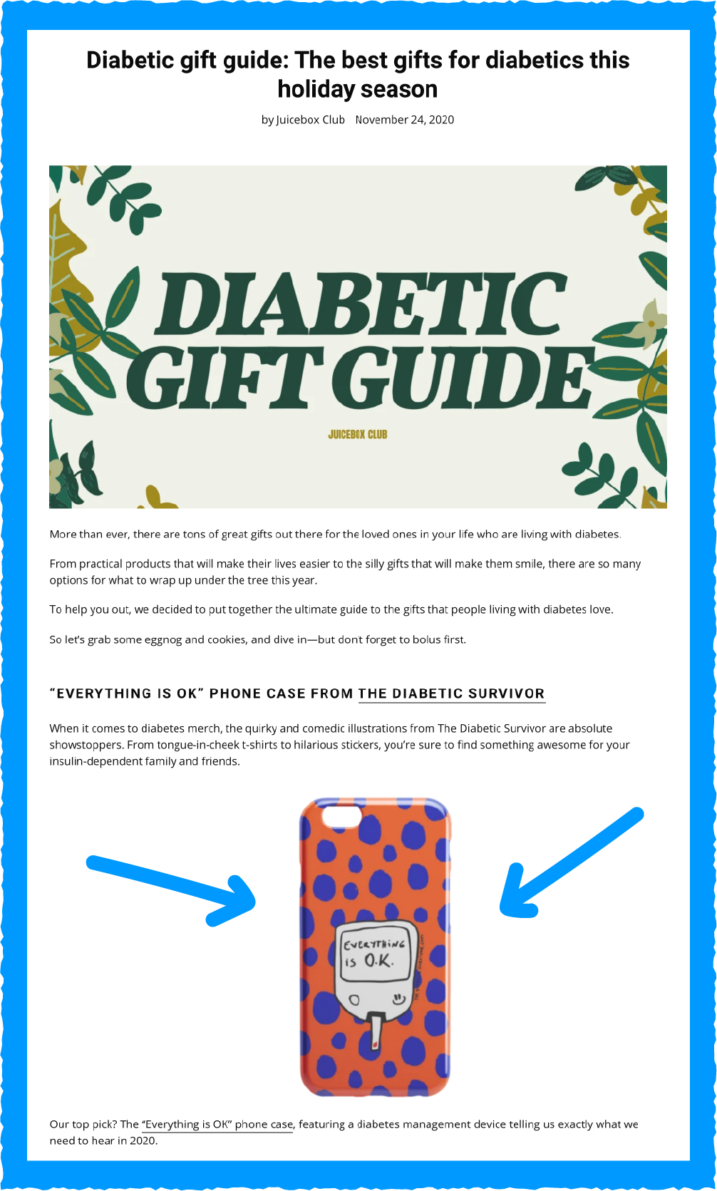 diabetic gift guide juicebox club