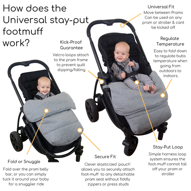 universal pram footmuff