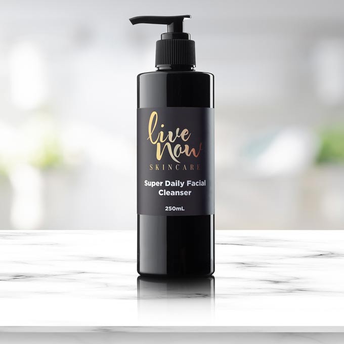 daily facial cleanser by live now