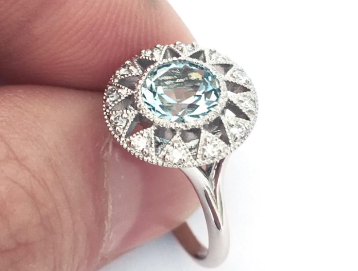 Aquamarine Engagement Ring Ideas – Unique Engagement Rings NYC | Custom ...