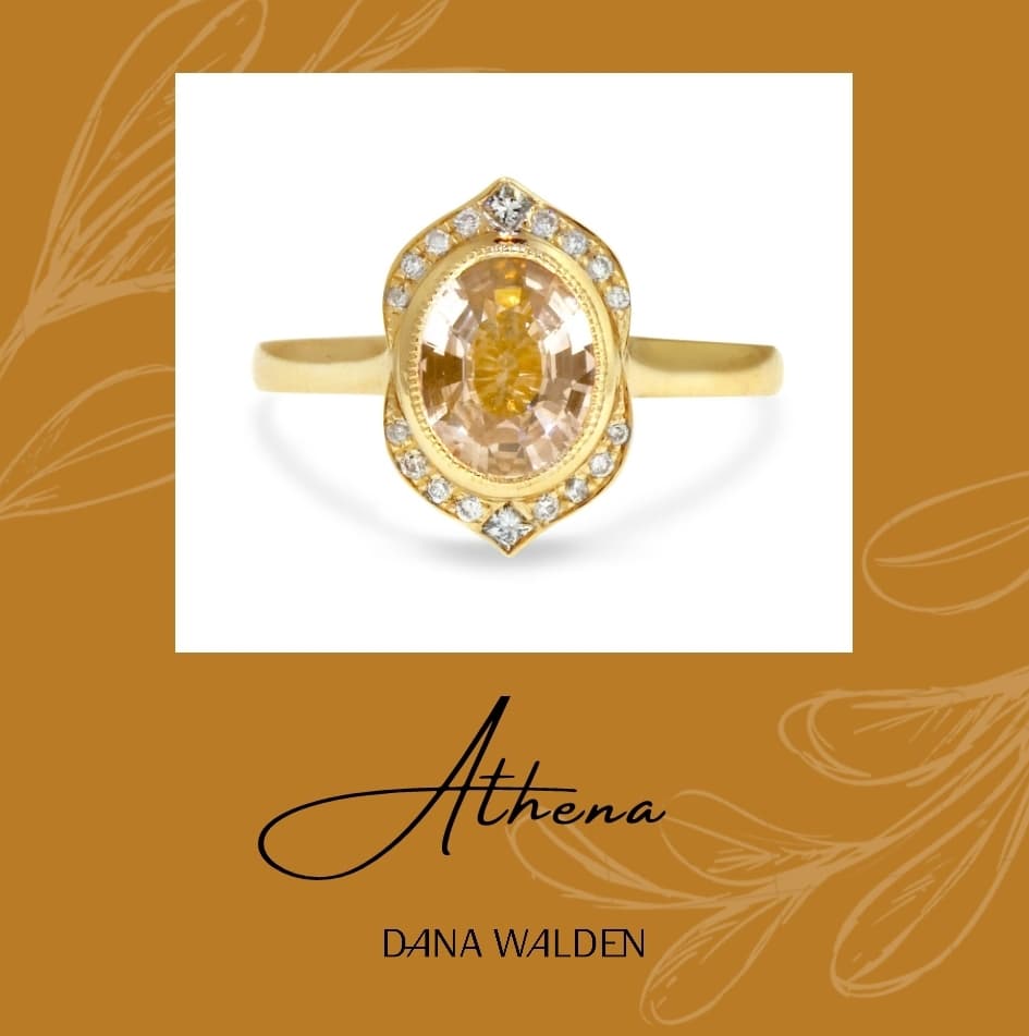 Athena sapphire engagement ring