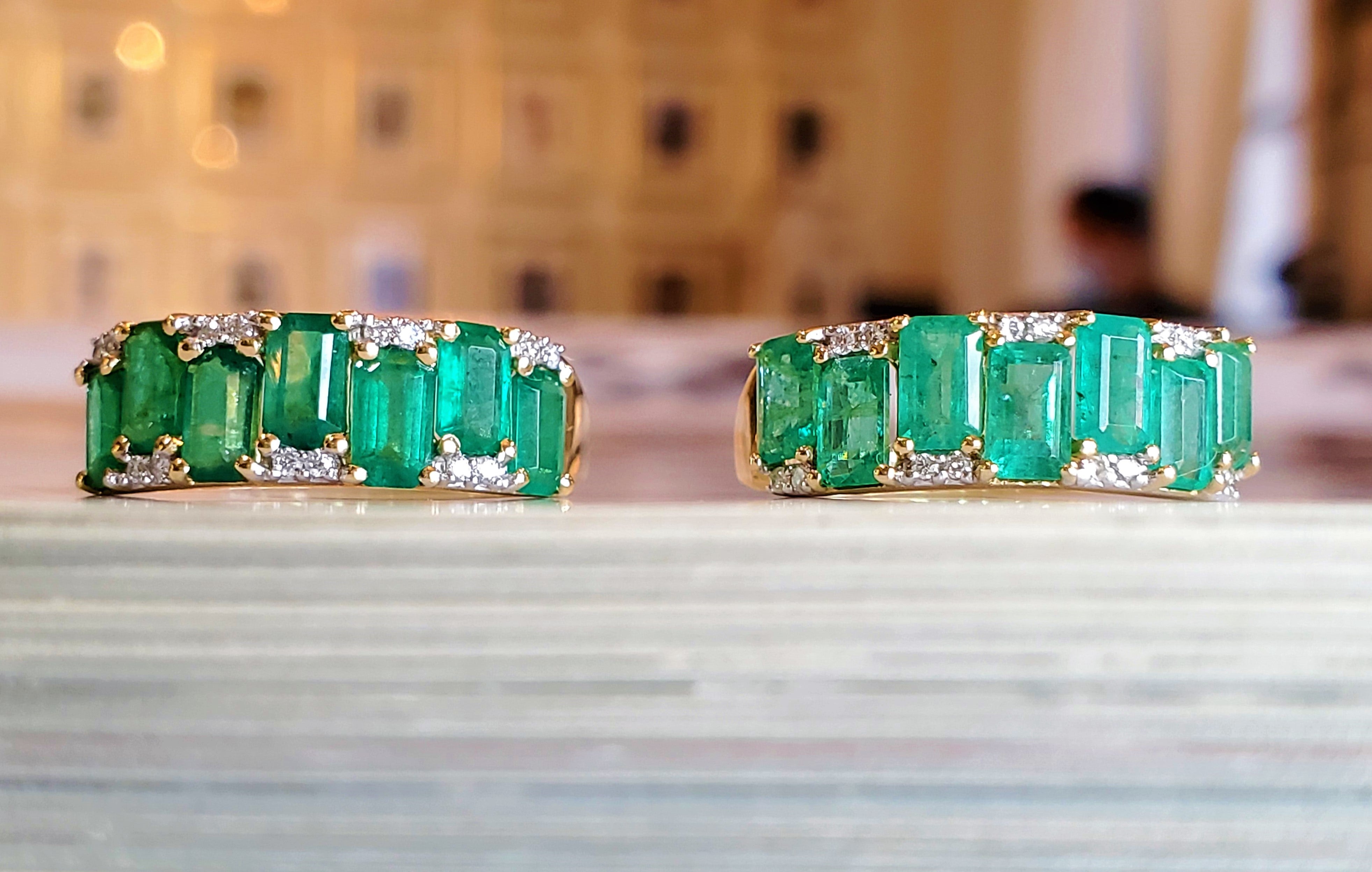 Allie Engagement Rings - Emeralds- Dana Walden