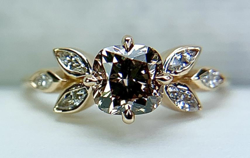 Hattie Champagne Diamond Engagement Rings