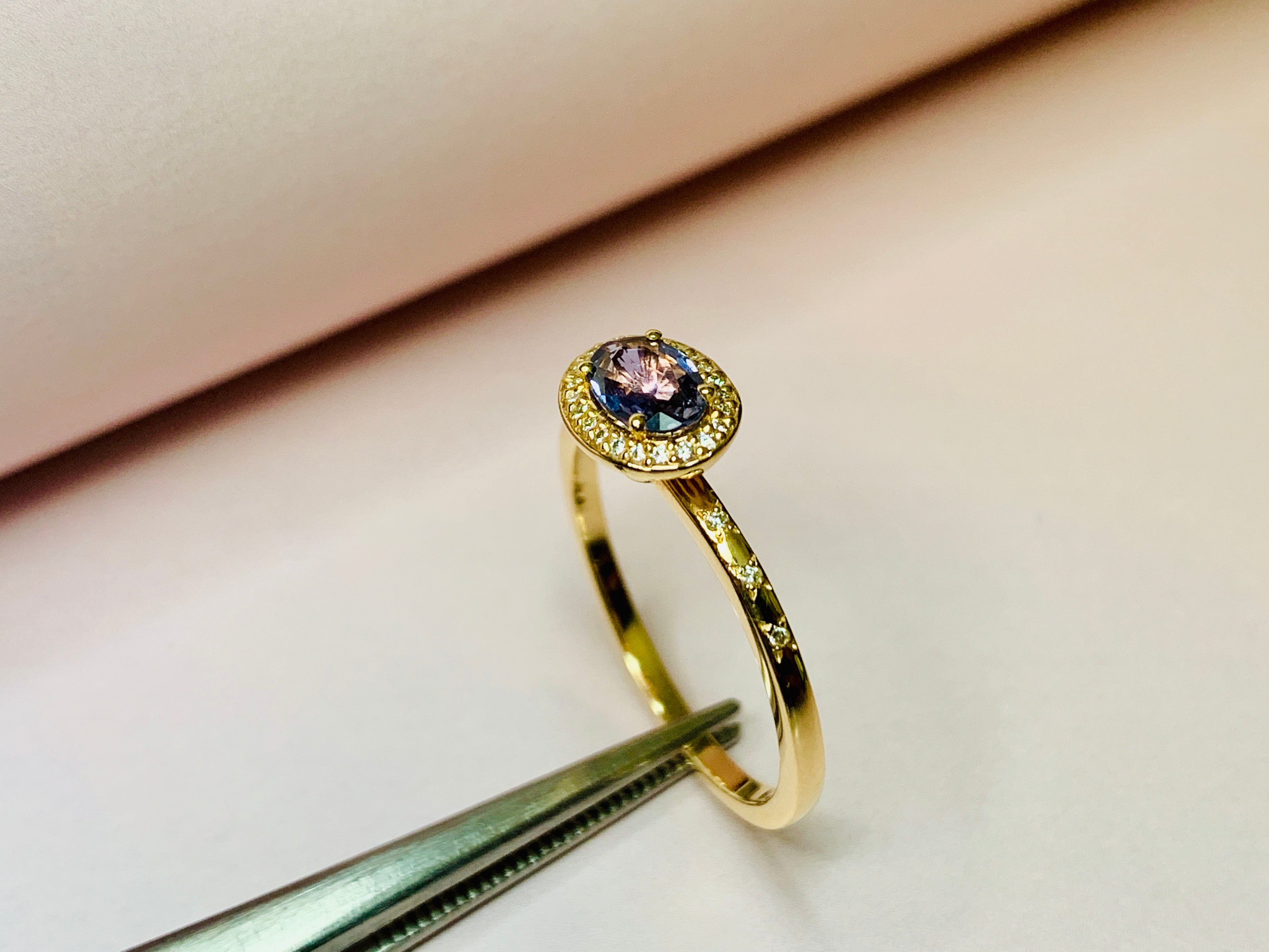 aileen purple sapphire engagement ring