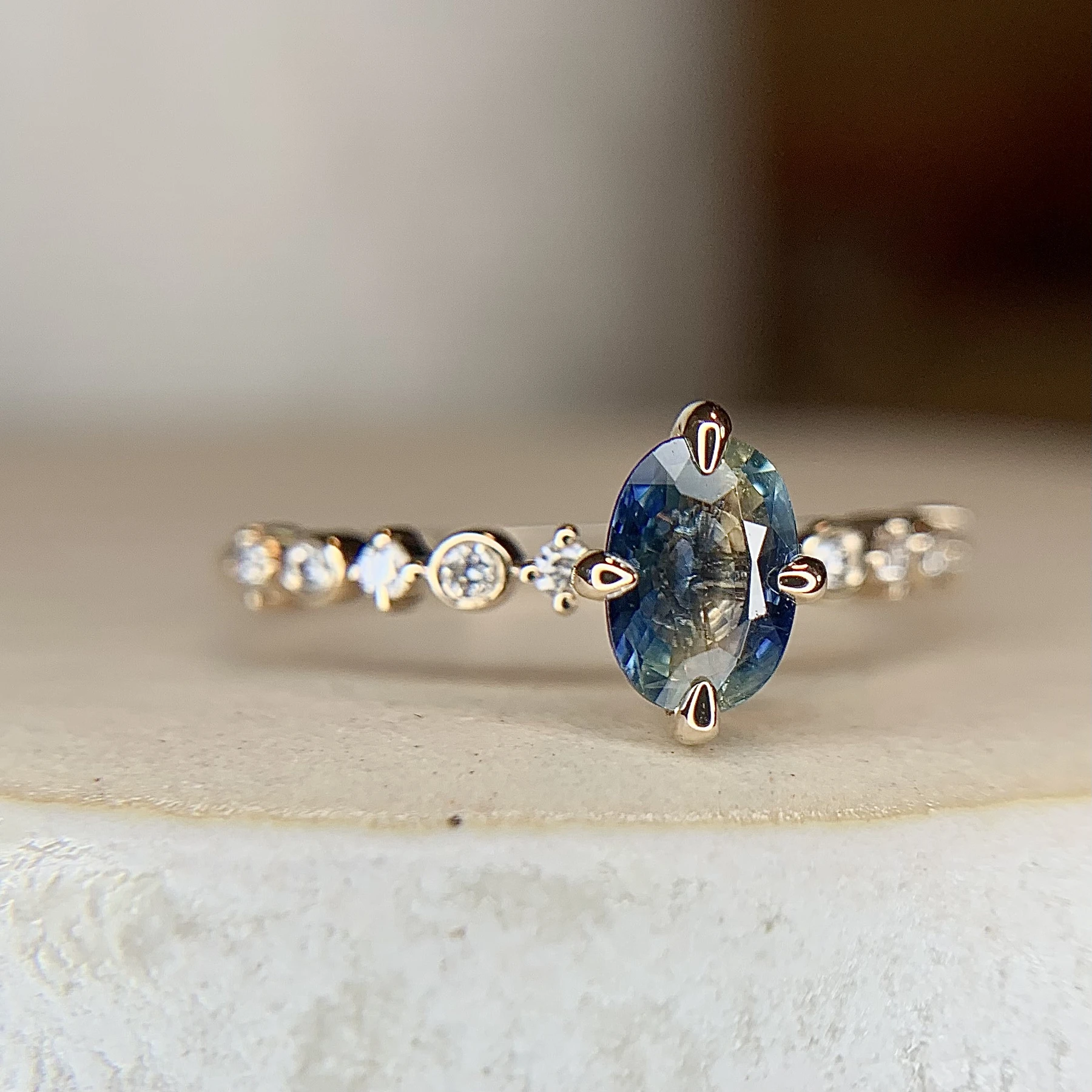 aspen sapphire engagement ring by Dana Walden Bridal