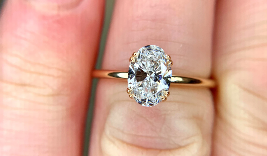 Lab-grown diamond engagement ring by Dana Walden