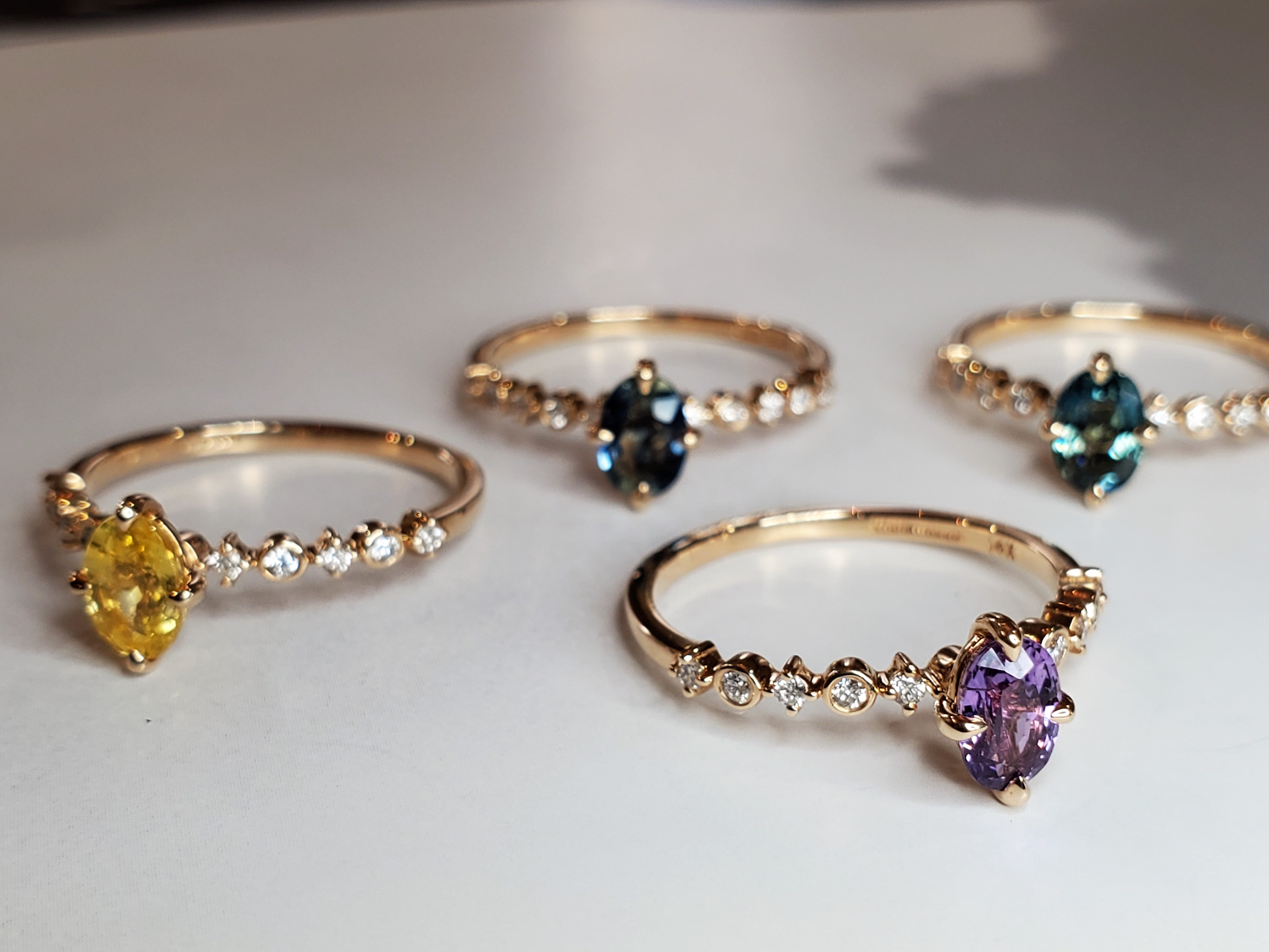 Colorful sapphire engagement rings - DANA WALDEN BRIDAL