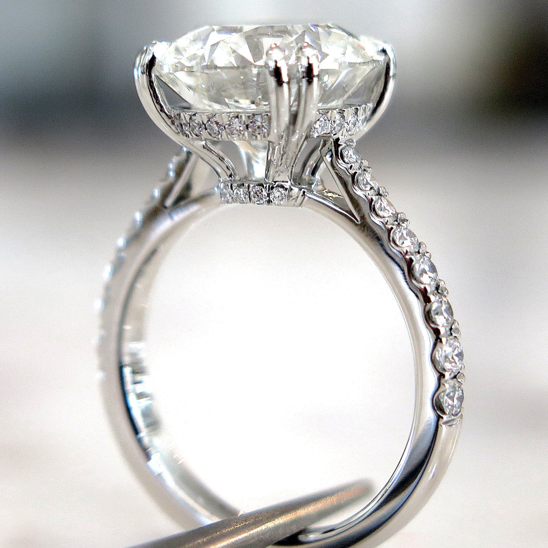5ct Round Diamond Platinum Engagement Ring | Dana Walden Jewelry ...