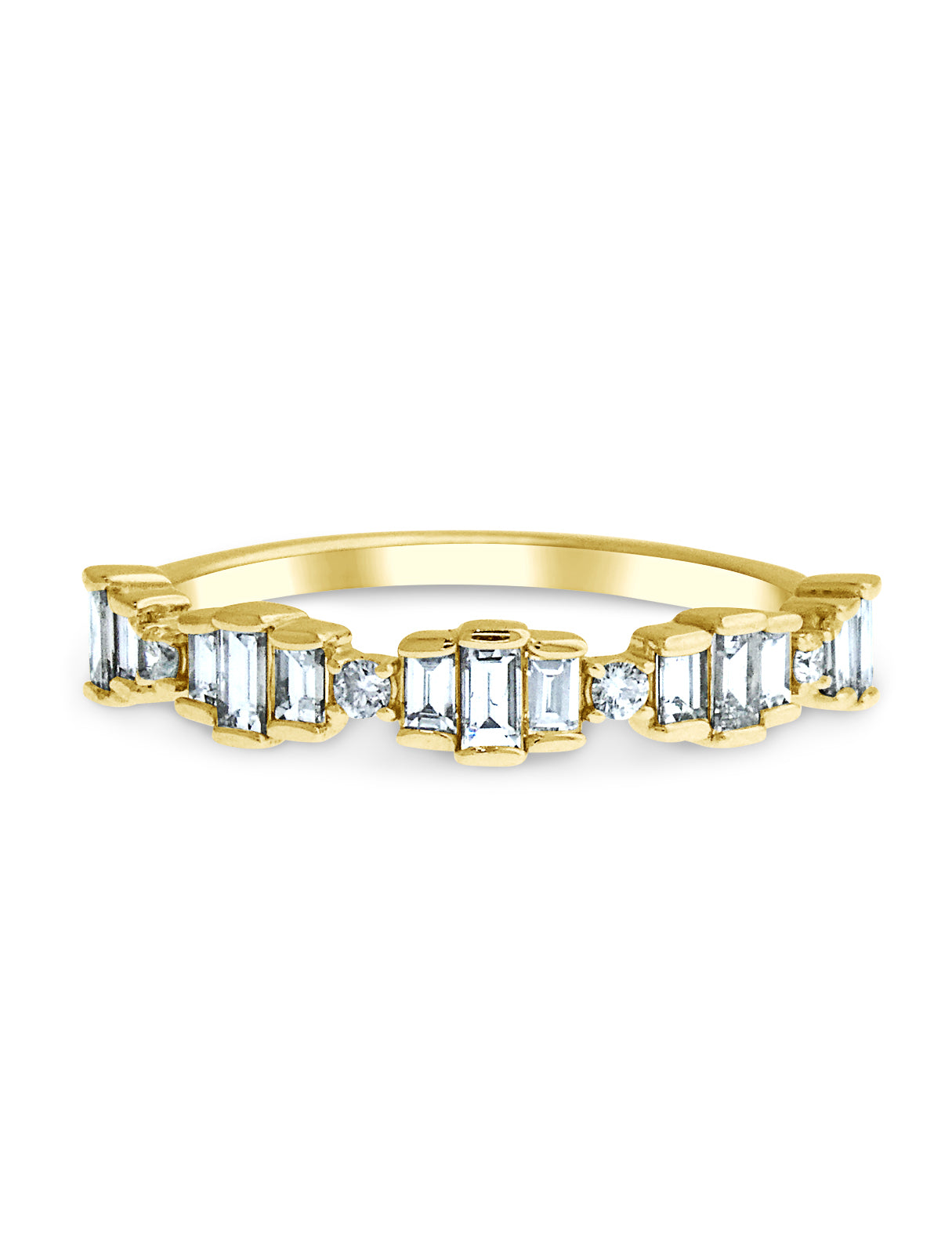 Cinzia Baguette Diamond Wedding Band