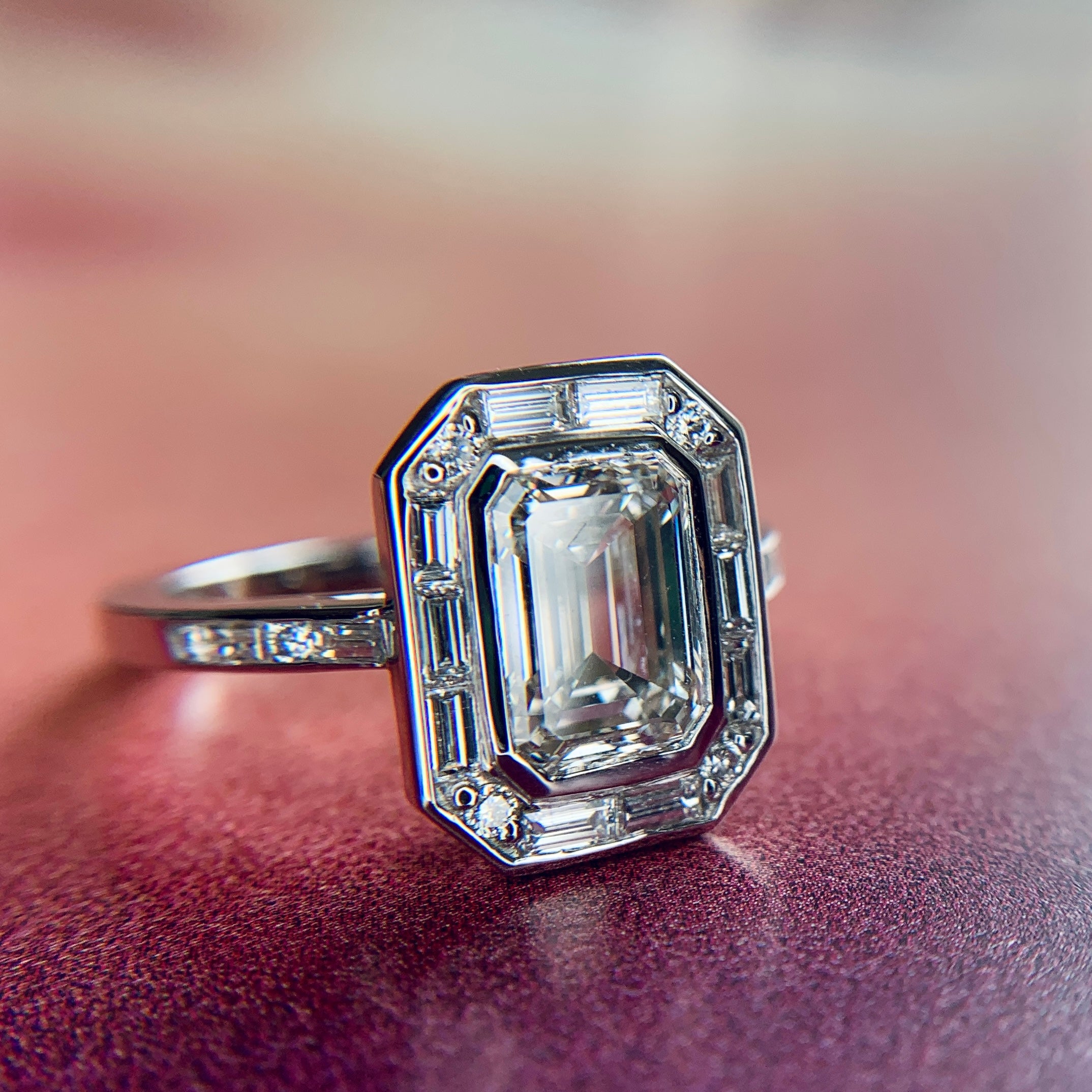 Elena II 2.01ct Emerald-Cut Lab Diamond Engagement Ring