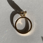 Jessa Thin Oval Diamond Solitaire in Yellow Gold – Unique Engagement ...