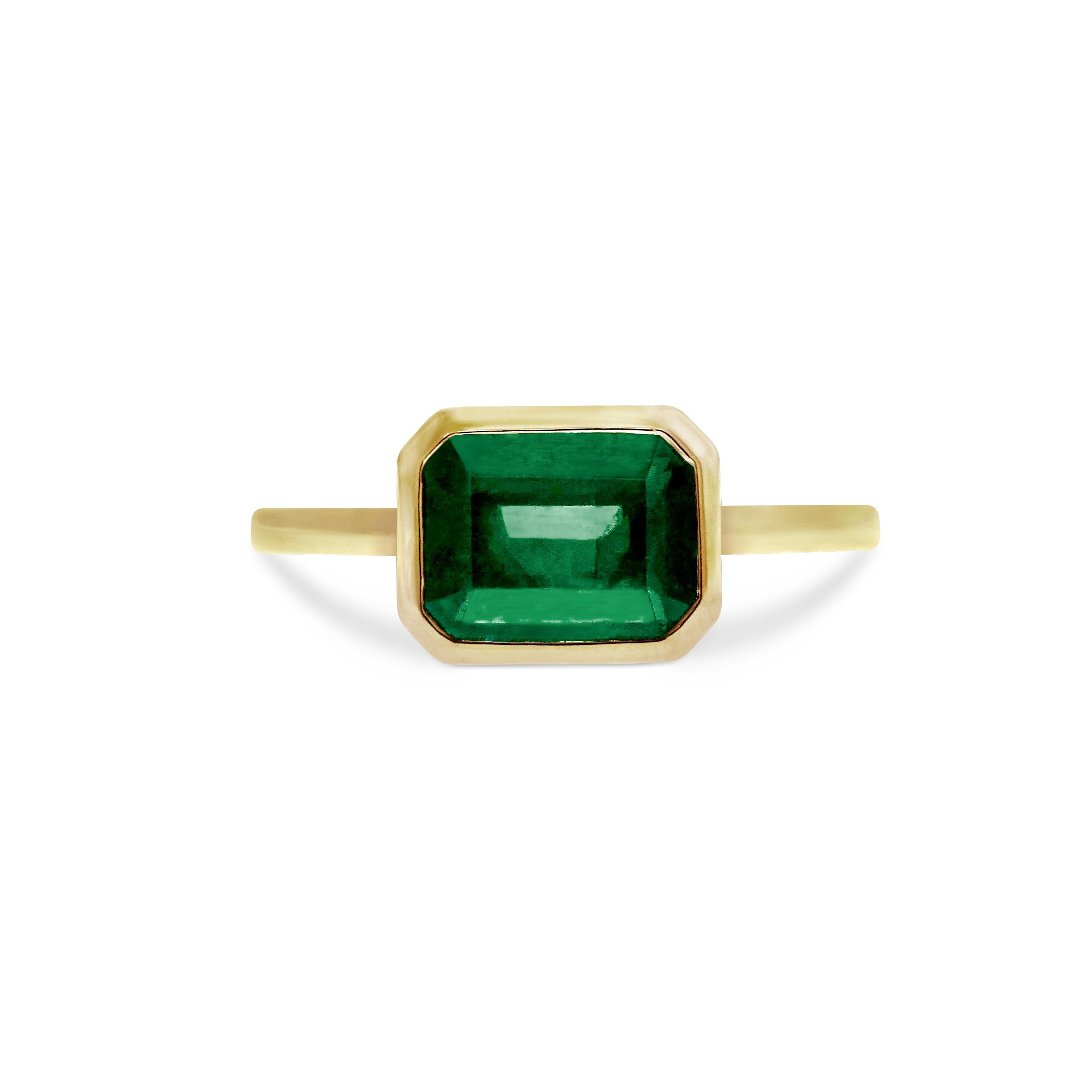 Esme 1.49ct East-West Emerald Solitaire Engagement Ring