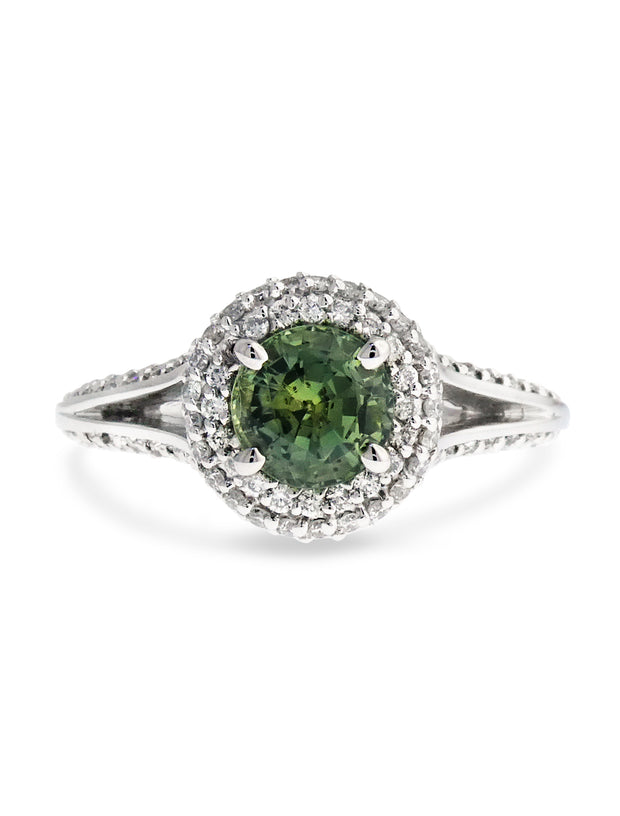 green sapphire engagement rings