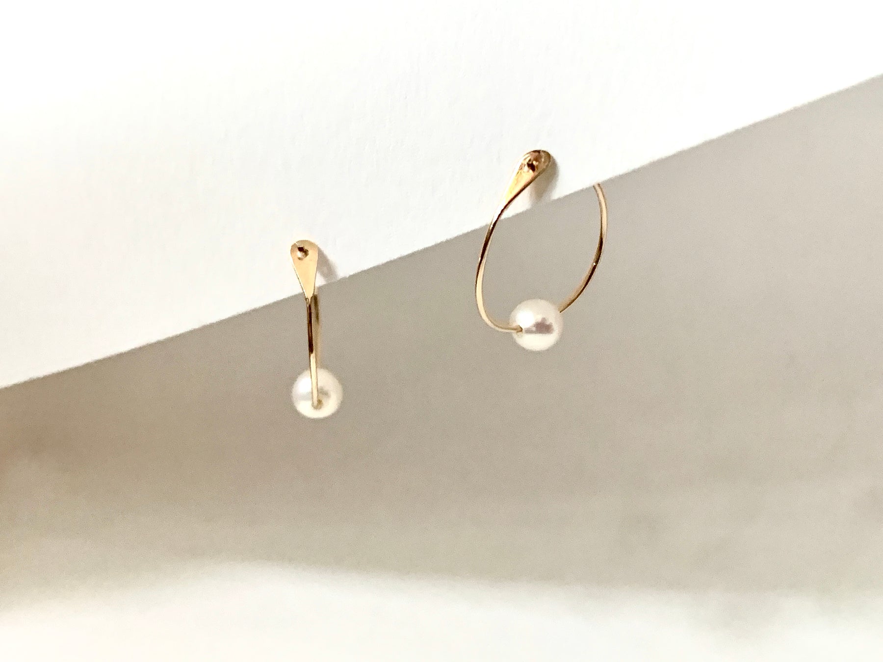 Handmade Pearl Hoop Earrings | Dana Walden Jewelry – Unique Engagement ...