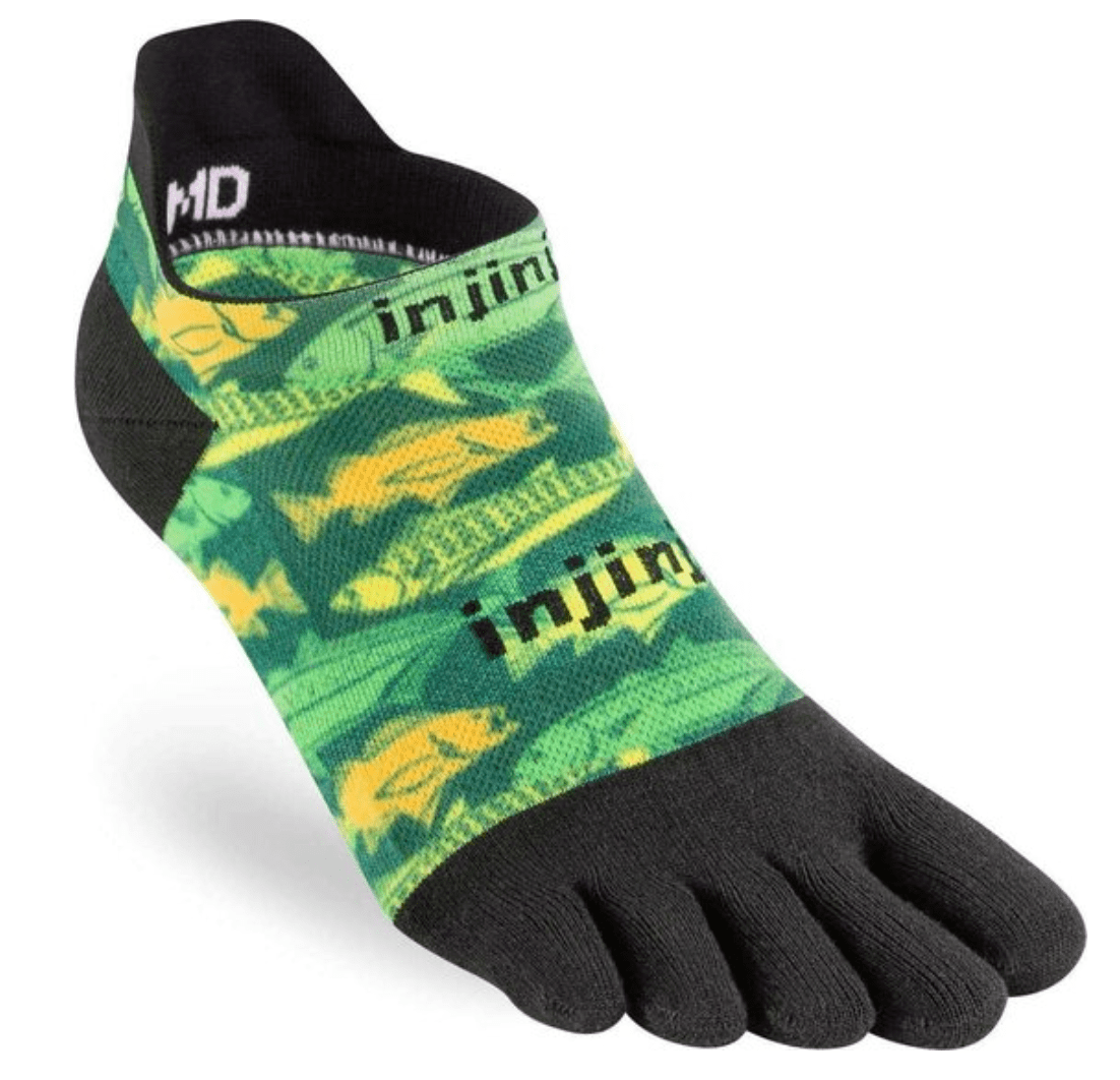 Injinji Running Toe Socks, Black, S, EU 37-40