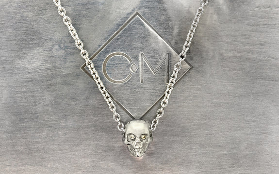 diamond skull necklace