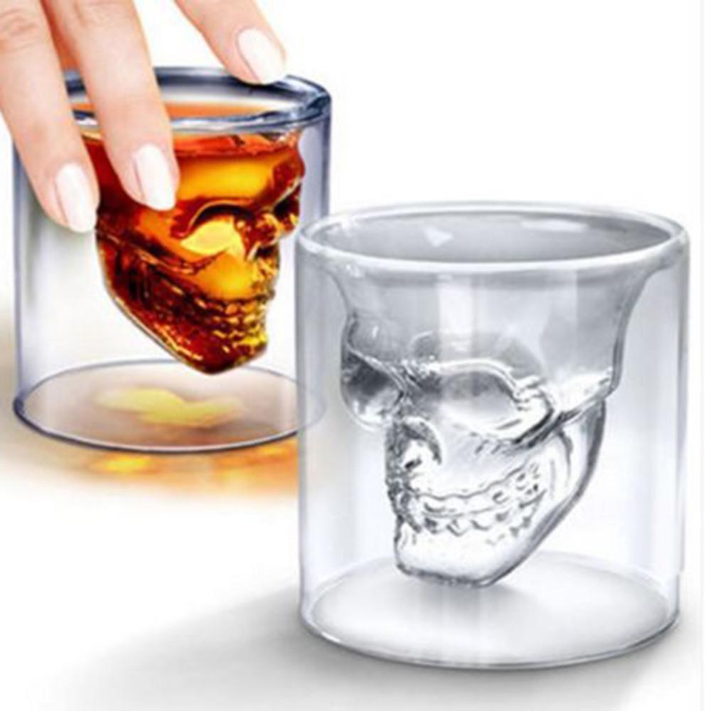 skull glass cup